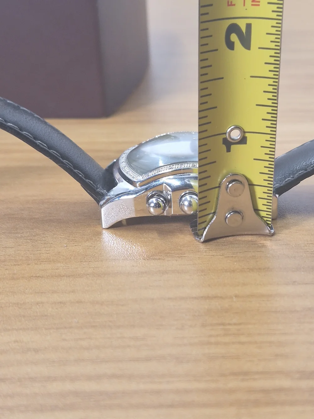 JoJino Joe Rodeo Diamond Chronograph Watch JL-07096 Genuine Hirsch Leather Strap